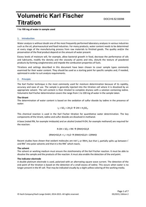 Volumetric Karl Fischer Titration department Store|karl fischer titration calculation.